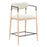 Zuo Modern Equinox Counter Stool, Oyster Gray/Natural