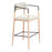 Zuo Modern Equinox BarStool, Oyster Gray/Natural - 110855