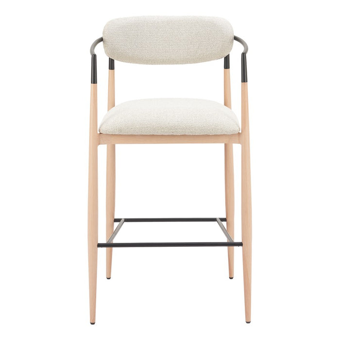 Zuo Modern Equinox BarStool, Oyster Gray/Natural