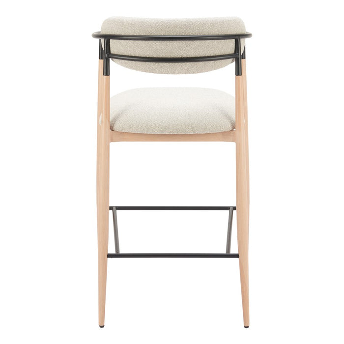 Zuo Modern Equinox BarStool, Oyster Gray/Natural