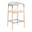 Zuo Modern Equinox BarStool, Oyster Gray/Natural