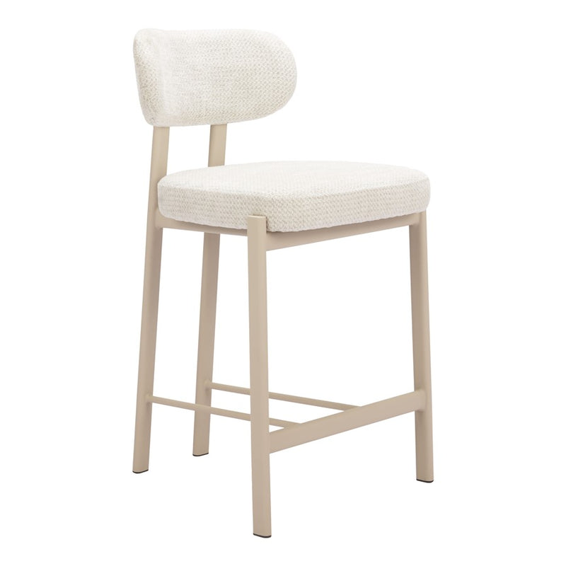 Zuo Modern Aurea Counter Stool/Set of 2, Light Gray - 110862