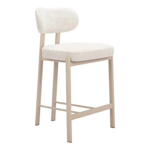 Zuo Modern Aurea Counter Stool/Set of 2, Light Gray - 110862