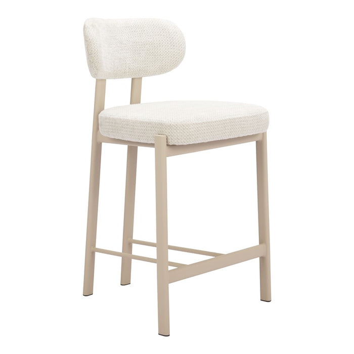 Zuo Modern Aurea Counter Stool/Set of 2, Light Gray - 110862