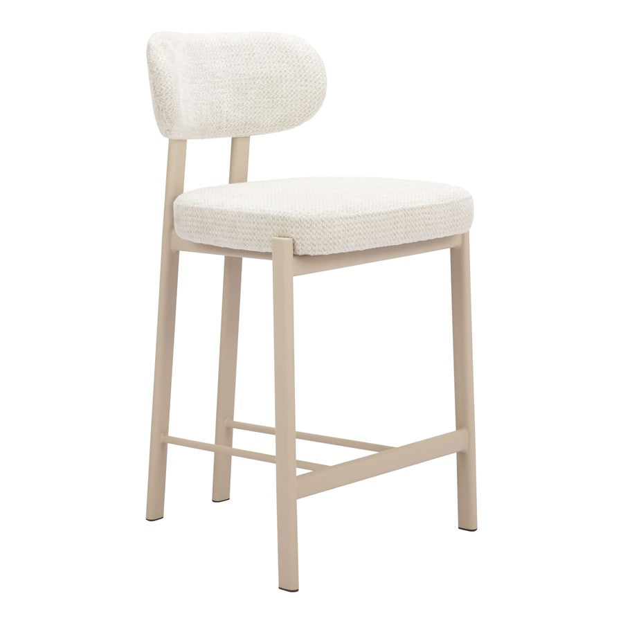 Zuo Modern Aurea Counter Stool/Set of 2, Light Gray - 110862