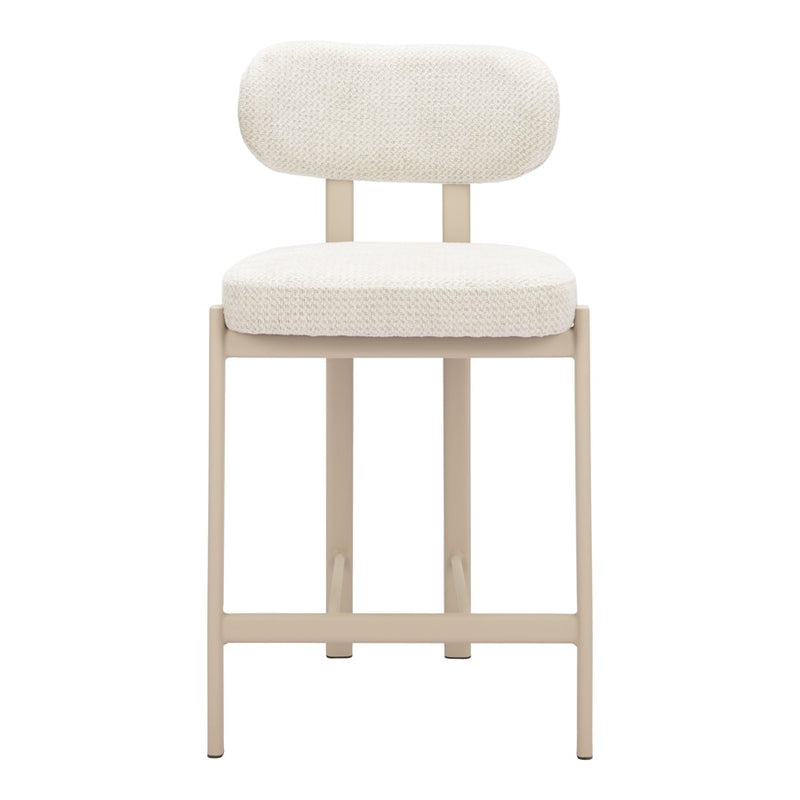 Zuo Modern Aurea Counter Stool/Set of 2, Light Gray