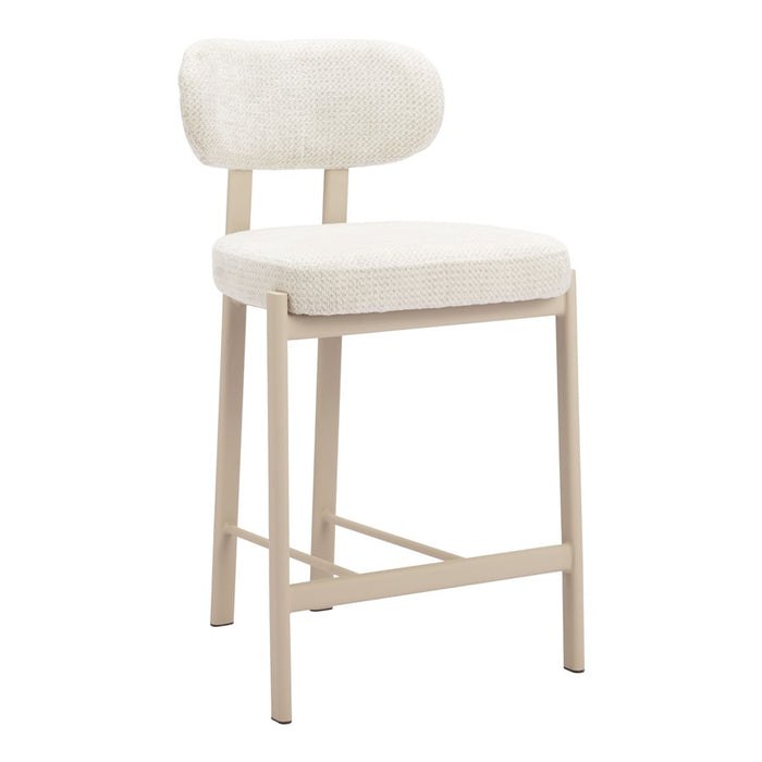 Zuo Modern Aurea Counter Stool/Set of 2, Light Gray