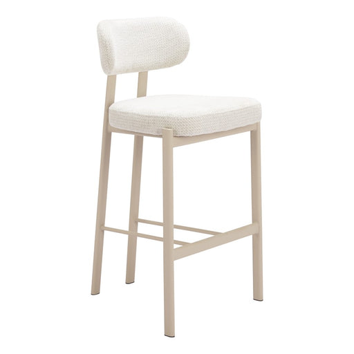 Zuo Modern Aurea BarStool/Set of 2, Light Gray - 110863