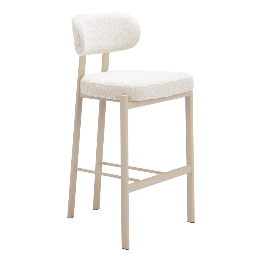 Zuo Modern Aurea BarStool/Set of 2, Light Gray - 110863