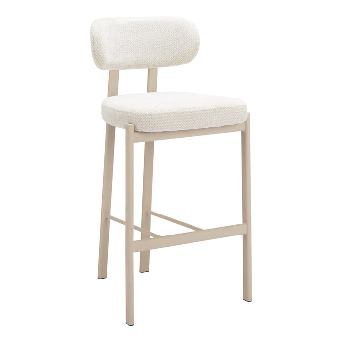 Zuo Modern Aurea BarStool/Set of 2, Light Gray