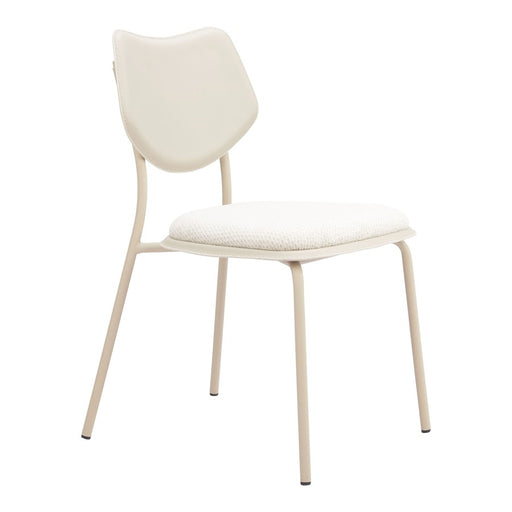 Zuo Modern Zeal Dining Chair, (Set of 4) Light Gray/Beige - 110864