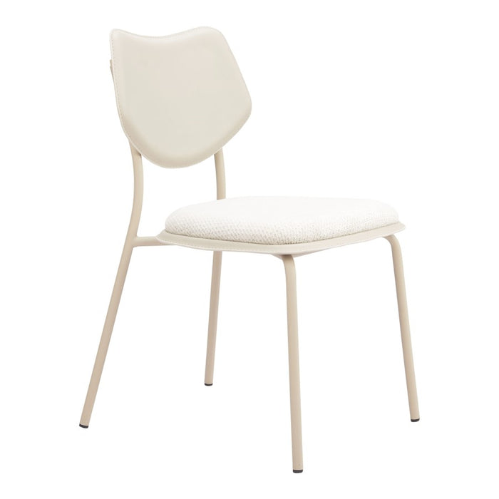 Zuo Modern Zeal Dining Chair, (Set of 4) Light Gray/Beige - 110864