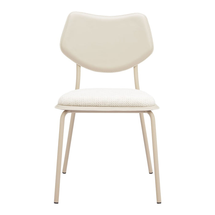 Zuo Modern Zeal Dining Chair, (Set of 4) Light Gray/Beige