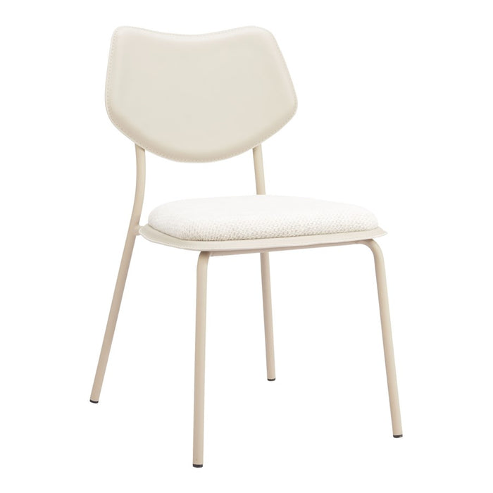 Zuo Modern Zeal Dining Chair, (Set of 4) Light Gray/Beige