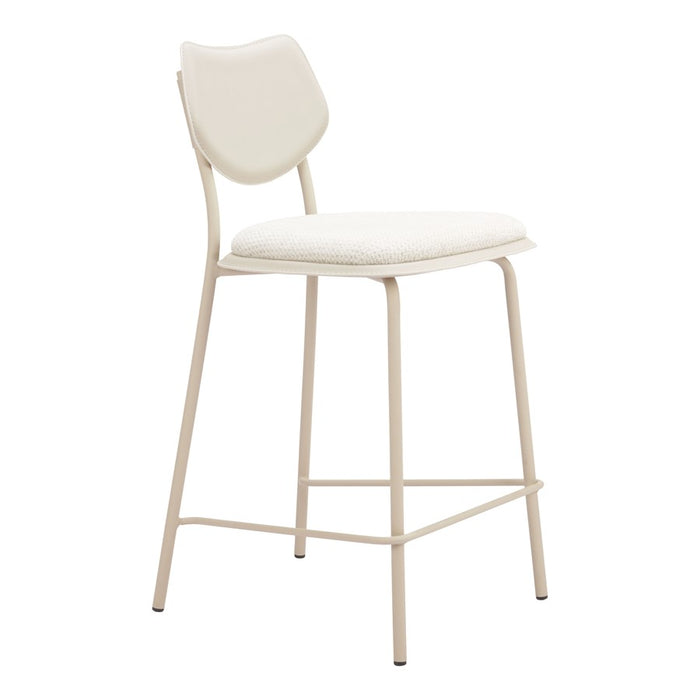 Zuo Modern Zeal Counter Stool, (Set of 4) Light Gray/Beige - 110865