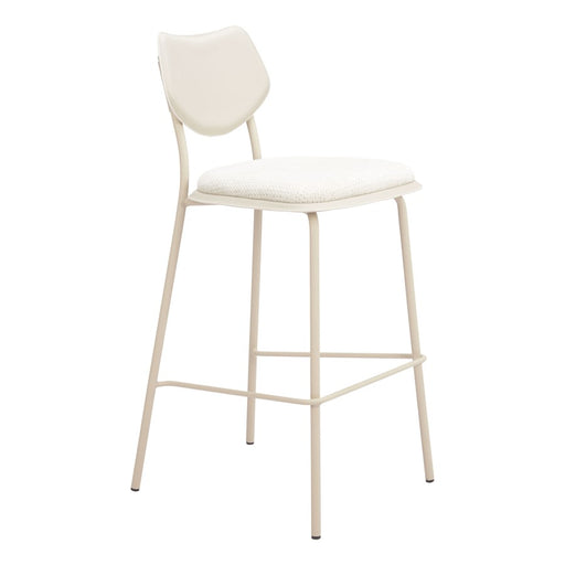 Zuo Modern Zeal BarStool, (Set of 4) Light Gray/Beige - 110866