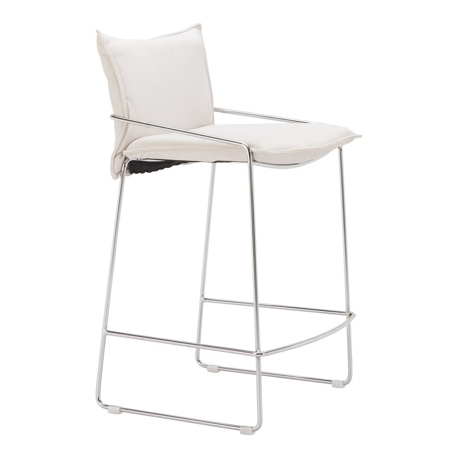 Zuo Modern Pola Counter Stool, White - 110872