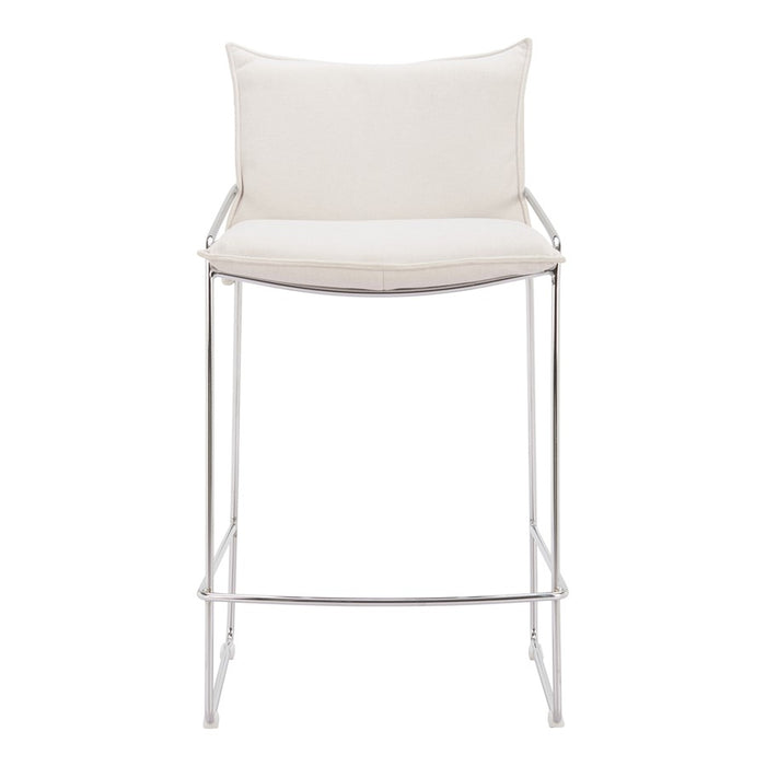 Zuo Modern Pola Counter Stool, White