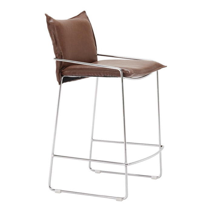 Zuo Modern Pola Counter Stool, Brown - 110873