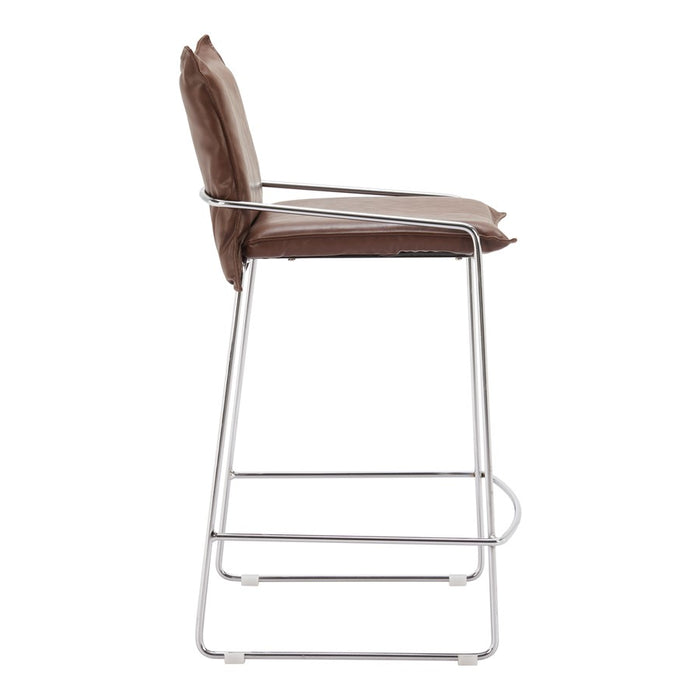 Zuo Modern Pola Counter Stool, Brown