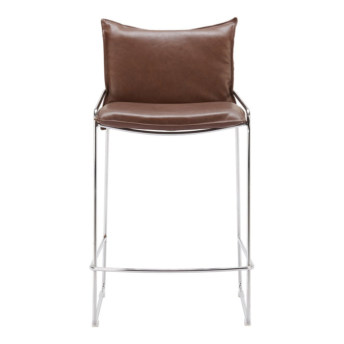 Zuo Modern Pola Counter Stool, Brown