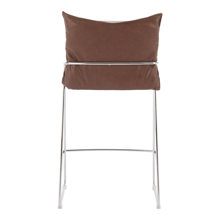 Zuo Modern Pola Counter Stool, Brown