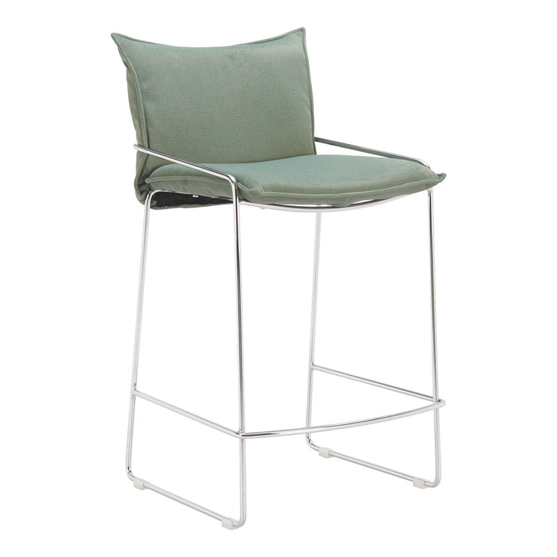 Zuo Modern Pola Counter Stool, Green