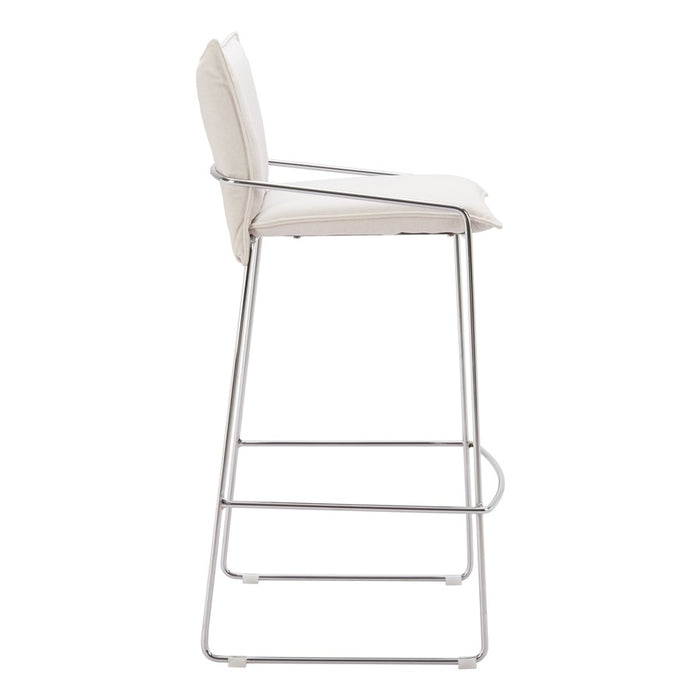 Zuo Modern Pola BarStool, White