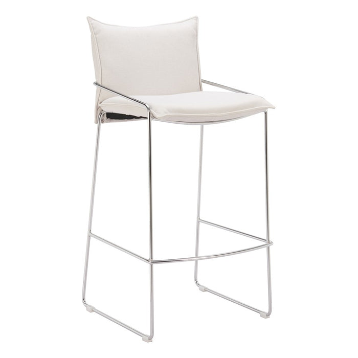 Zuo Modern Pola BarStool, White