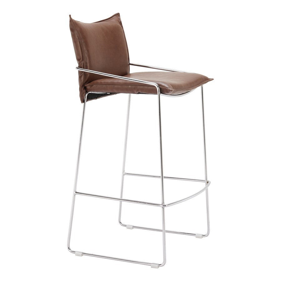 Zuo Modern Pola BarStool, Brown - 110876