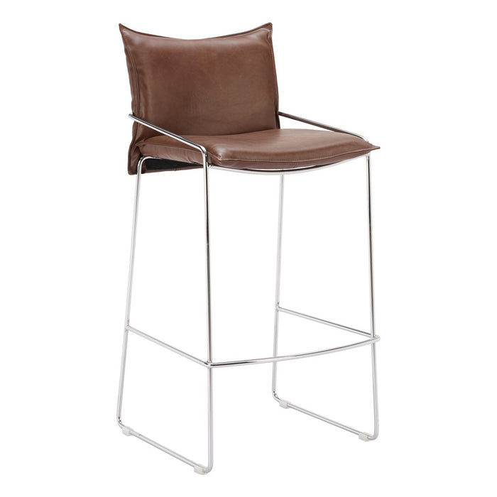 Zuo Modern Pola BarStool, Brown