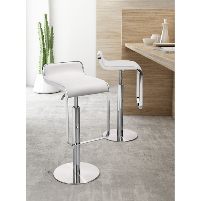 Zuo Modern Equino BarStool, White