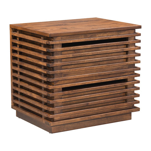 Zuo Modern Linea End Table, Walnut