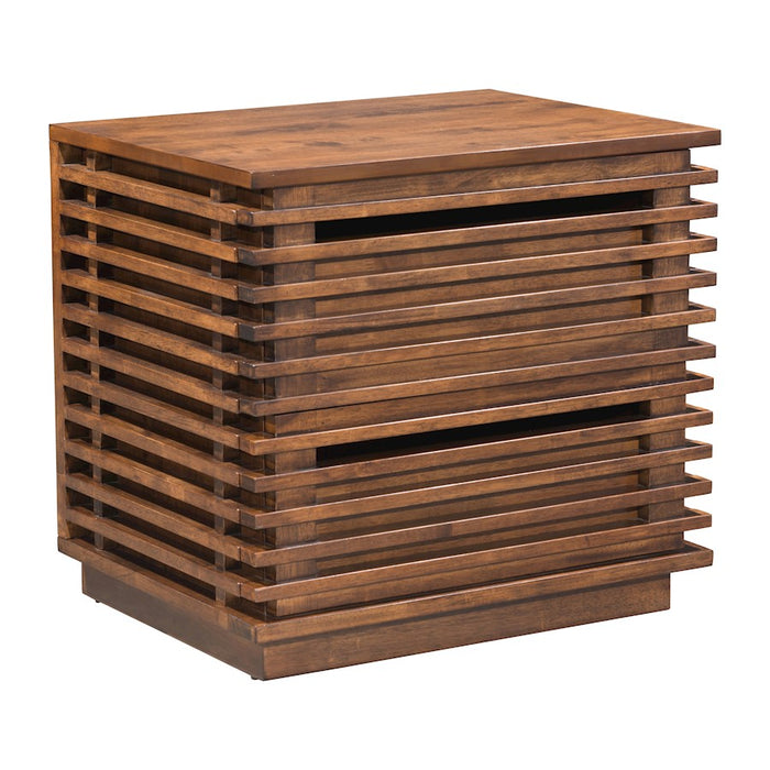 Zuo Modern Linea End Table, Walnut