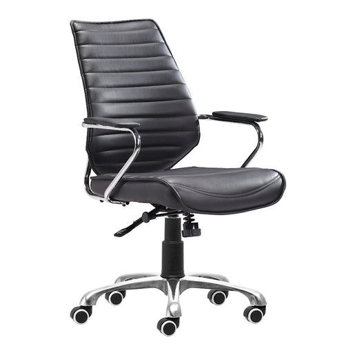 Zuo Modern Enterprise Low Back Office Chair, Black