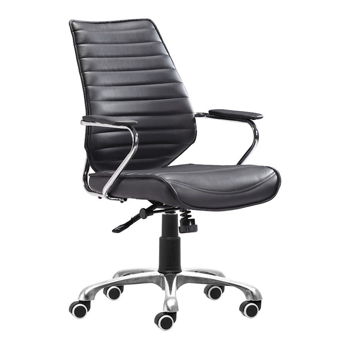 Zuo Modern Enterprise Low Back Office Chair, Black