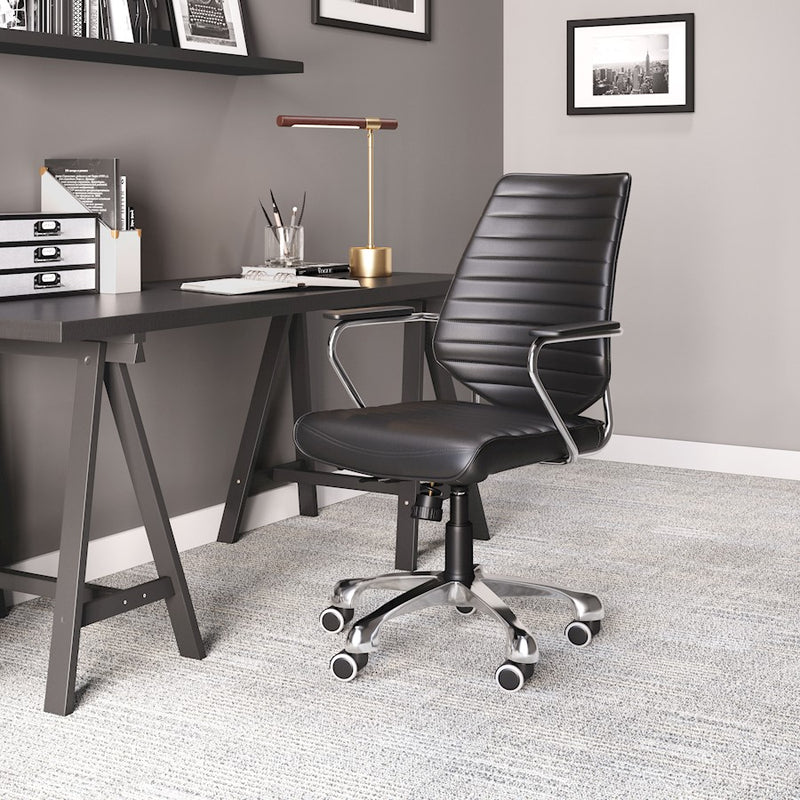 Zuo Modern Enterprise Low Back Office Chair, Black
