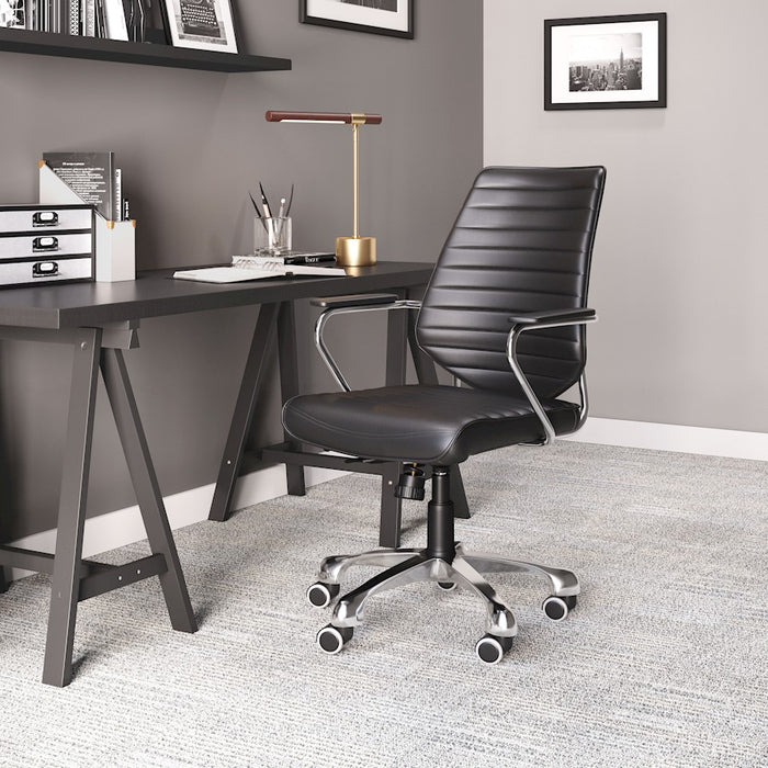 Zuo Modern Enterprise Low Back Office Chair, Black