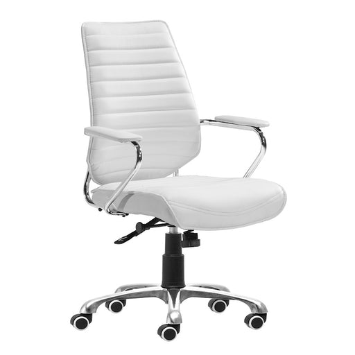 Zuo Modern Enterprise Low Back Office Chair, White