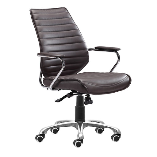 Zuo Modern Enterprise Low Back Office Chair, Espresso