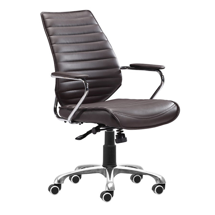 Zuo Modern Enterprise Low Back Office Chair, Espresso