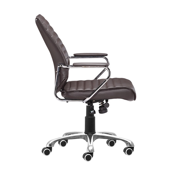Zuo Modern Enterprise Low Back Office Chair, Espresso