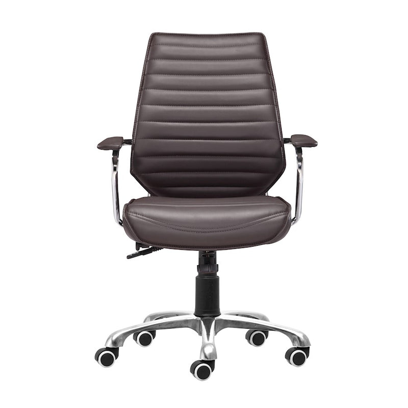 Zuo Modern Enterprise Low Back Office Chair, Espresso