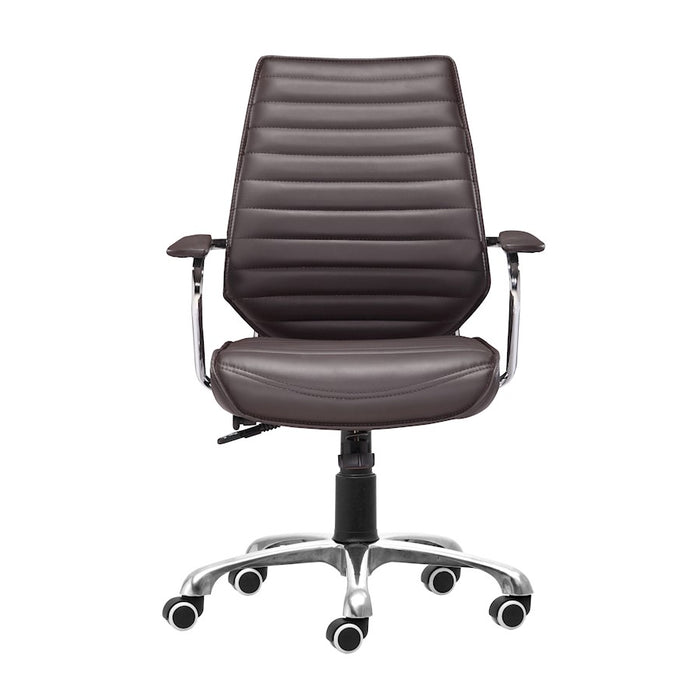Zuo Modern Enterprise Low Back Office Chair, Espresso