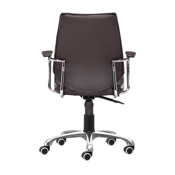 Zuo Modern Enterprise Low Back Office Chair, Espresso