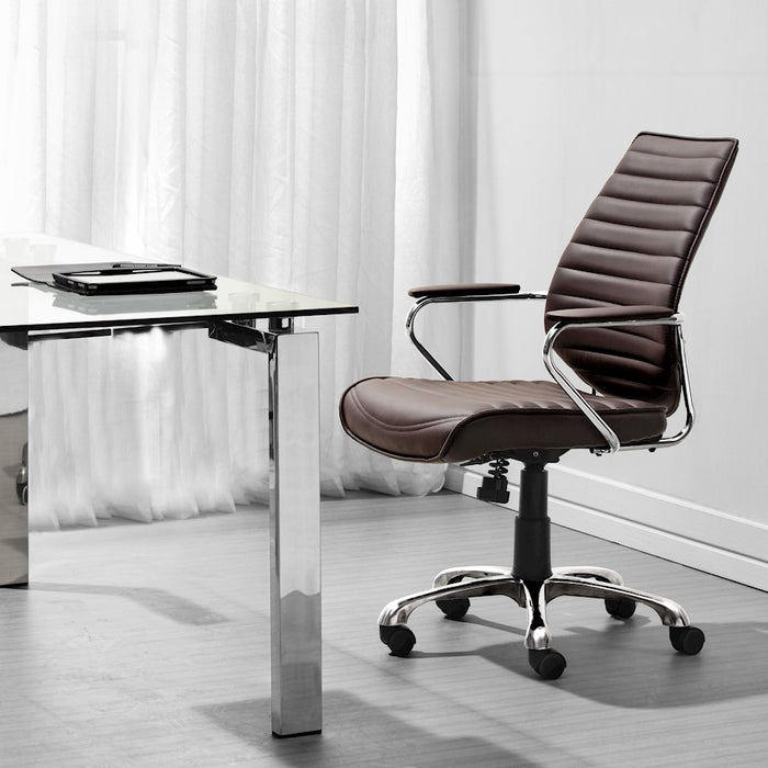 Zuo Modern Enterprise Low Back Office Chair, Espresso