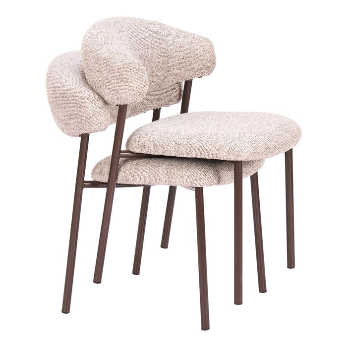 Zuo Modern Seville Dining Chair, Set of 2, Cloud Beige