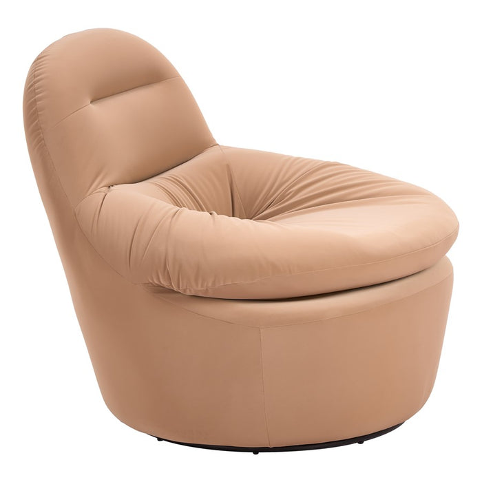 Zuo Modern Reva Swivel Chair, Tan