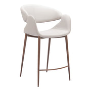 Zuo Modern Limay Counter Stool, Beige/Walnut - 110930