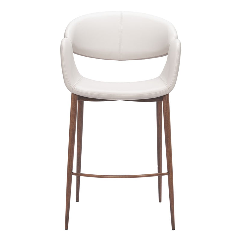 Zuo Modern Limay Counter Stool, Beige/Walnut